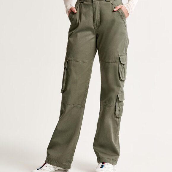 Abercrombie Relaxed Cargo Pant - Olive - Picture 4 of 9